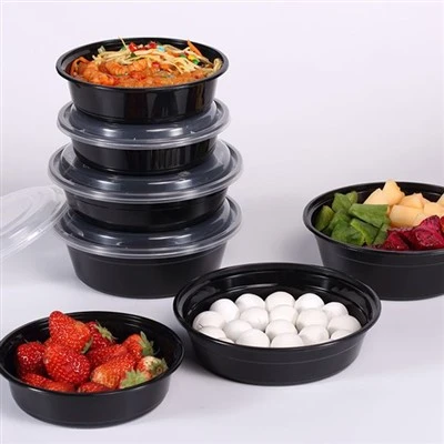 American Rectangular Circular Black Packaging Container