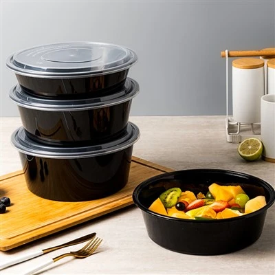 Black Disposable Plastic Meal Box