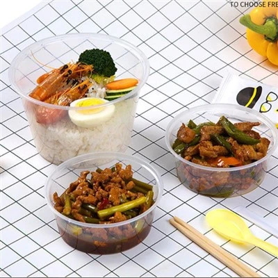Circular Plastic Transparent Packaging Fruit Meal Box