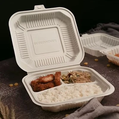 Clamshell PP Container Black And White Food Box