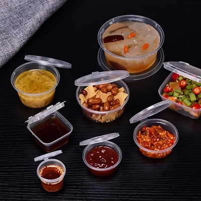 Disposable Condiment Cup (with Lid) Portioning Cups