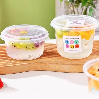 Disposable Dessert Bowl, Fruit Scoop, Taro Balls, Commercial Stall Setup