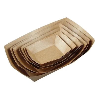 Disposable Eco-friendly Kraft Paper Boat Bowl