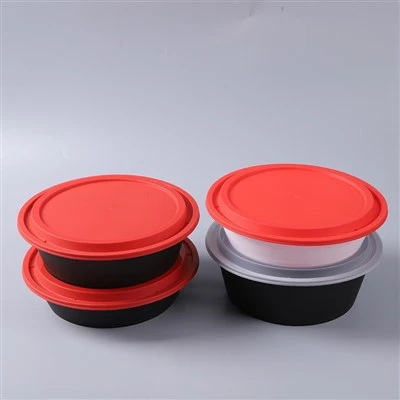 Round Plastic Bowl Black For Soup