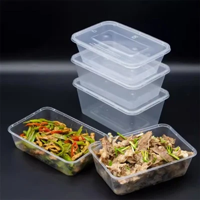 Disposable Transparent Single Grid Rectangular Lunch Box