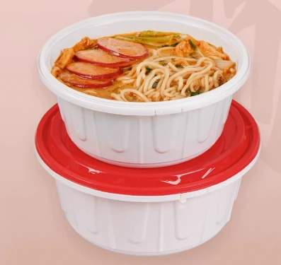 High End Disposable Thickened Buckle Circular Food Box For Takeaway Packaging