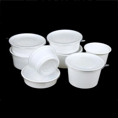 Milk White Bowl Takeaway Packaged Meal Container