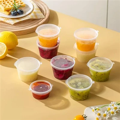 1oz Mini PP Plastic Dessert Pudding Cup Sauce Cup