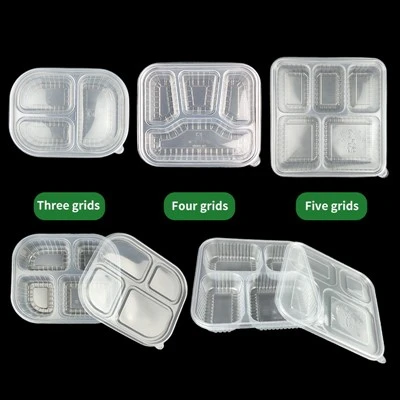 Multi-Compartment Blister Food Containers Disposable Takeaway Lunch Boxes