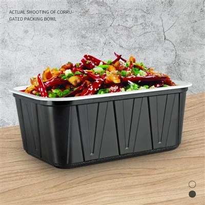 Rectangular Microwavable Packaging Box With Lid