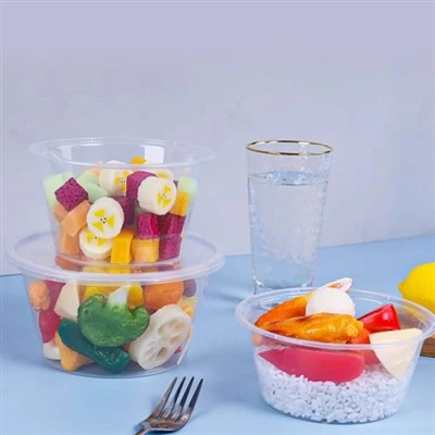 Thick Plastic Transparent Tape Covered Soup Bowl