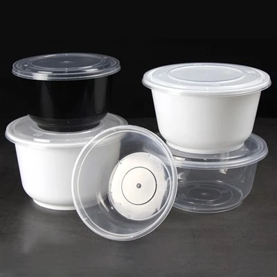 Thick white environmentally friendly circular dining bowl