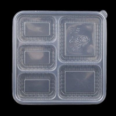 Five-compartment Divided Transparent Lunch Box
