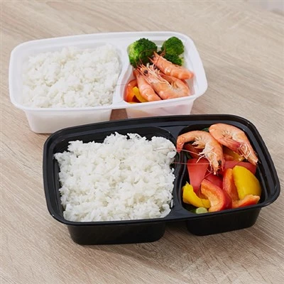 Thickened Two Compartment Bento Box Creative Takeaway Packaging Box