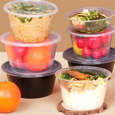 Transparent Injection Molded Takeaway Packaging Round Bowl