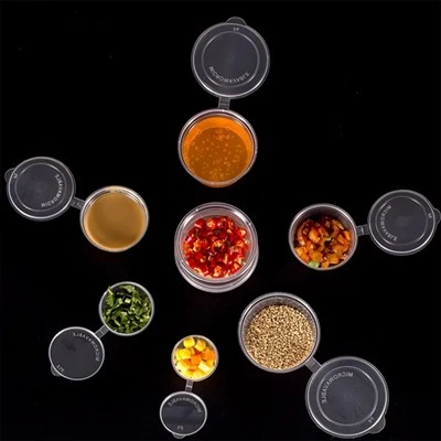Transparent Plastic Sauce Cup 1.5 Oz 2 Oz With Lid