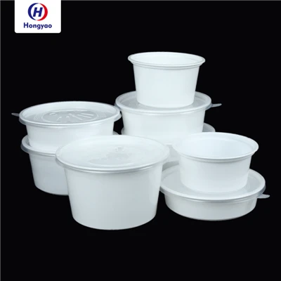 White Plastic Disposable Bowls